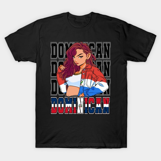 Dominican Republic Latin Girl Dominicana T-Shirt by Noseking